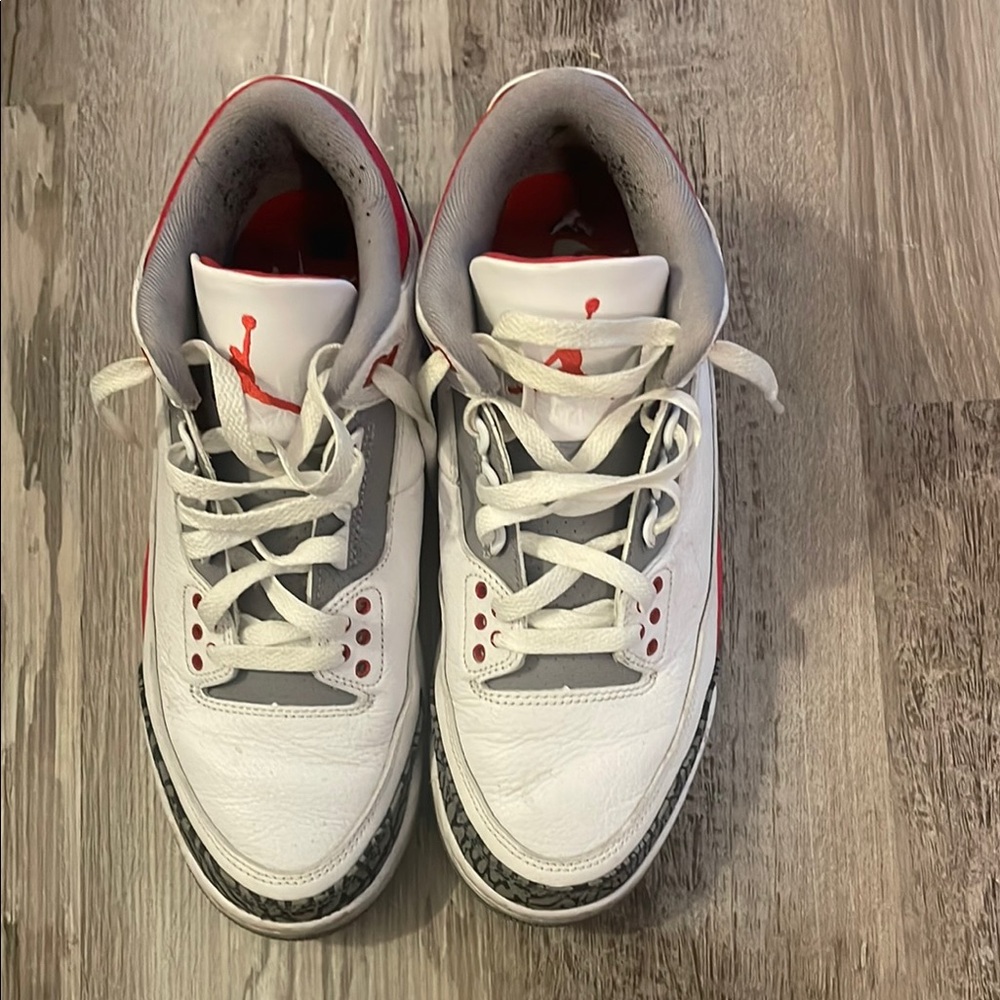 Jordan White and Red Fire Red 3